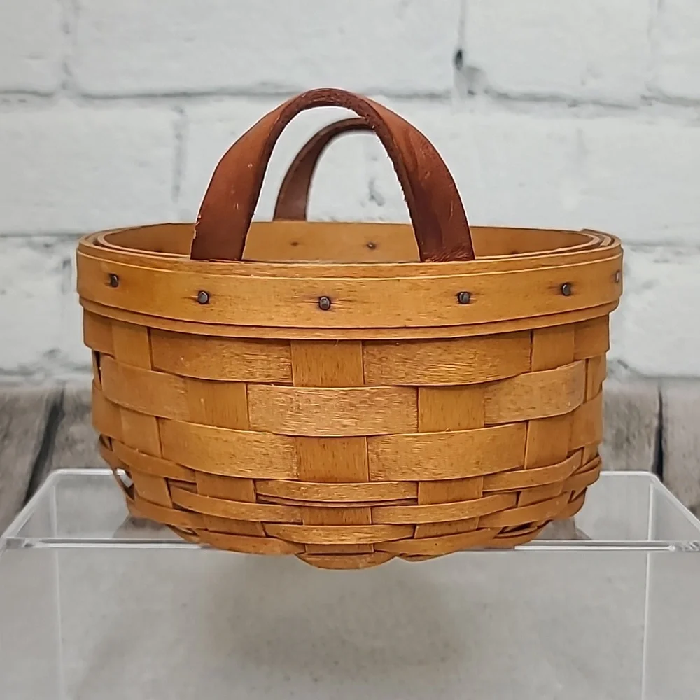 Longaberger Vintage 1999 Classic Button Basket 15407 with Divided 3-Way Insert